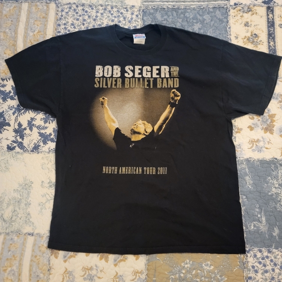 Hanes Heavyweight Other - Bob Seger & The Silver Bullet Band North American 2011 Tour Tee T Shirt Mens XL